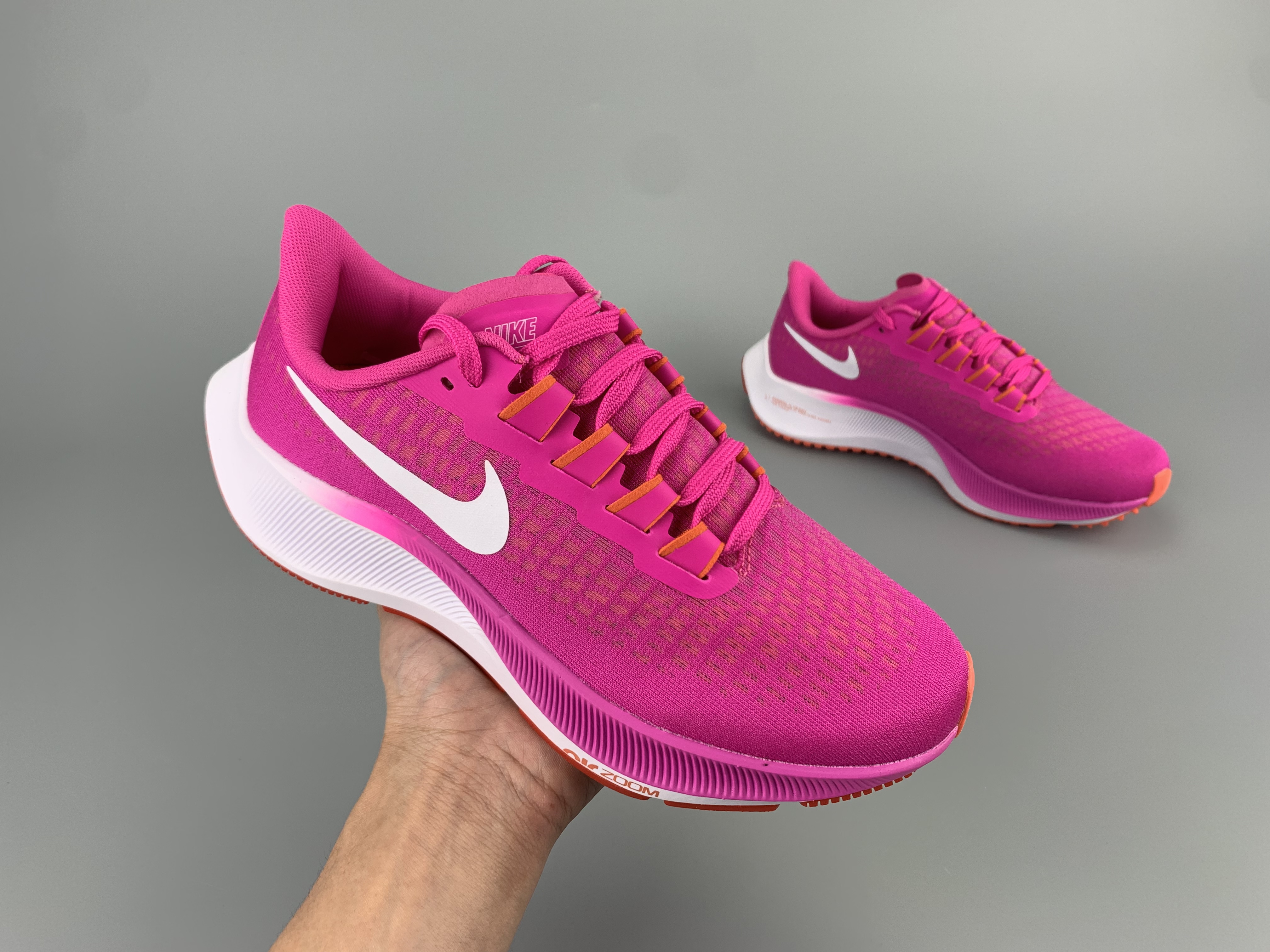New Nike Zoom Pegasus 37 Peach White Running Shoes For Women